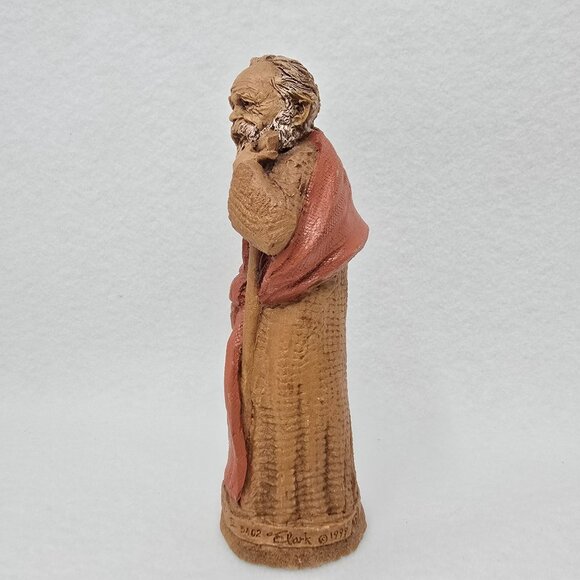 Tom Clark Shepherd III 5402 Figurine 6" Cairn Nativity Resin 1999 Brown Red USA - Picture 3 of 12